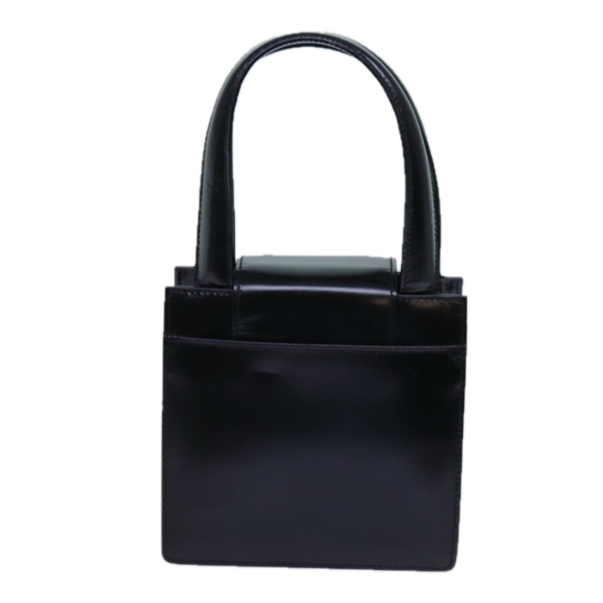 BVLGARI Hand Bag Leather 2way Black Auth ar11750 - 0