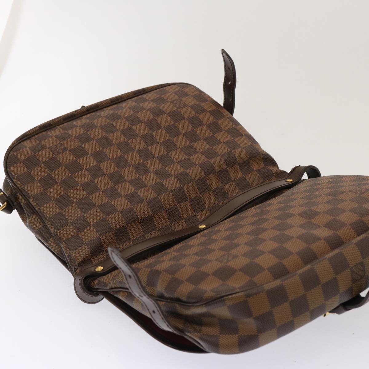 LOUIS VUITTON Damier Ebene Saumur 30 Shoulder Bag N48081 LV Auth ar11752