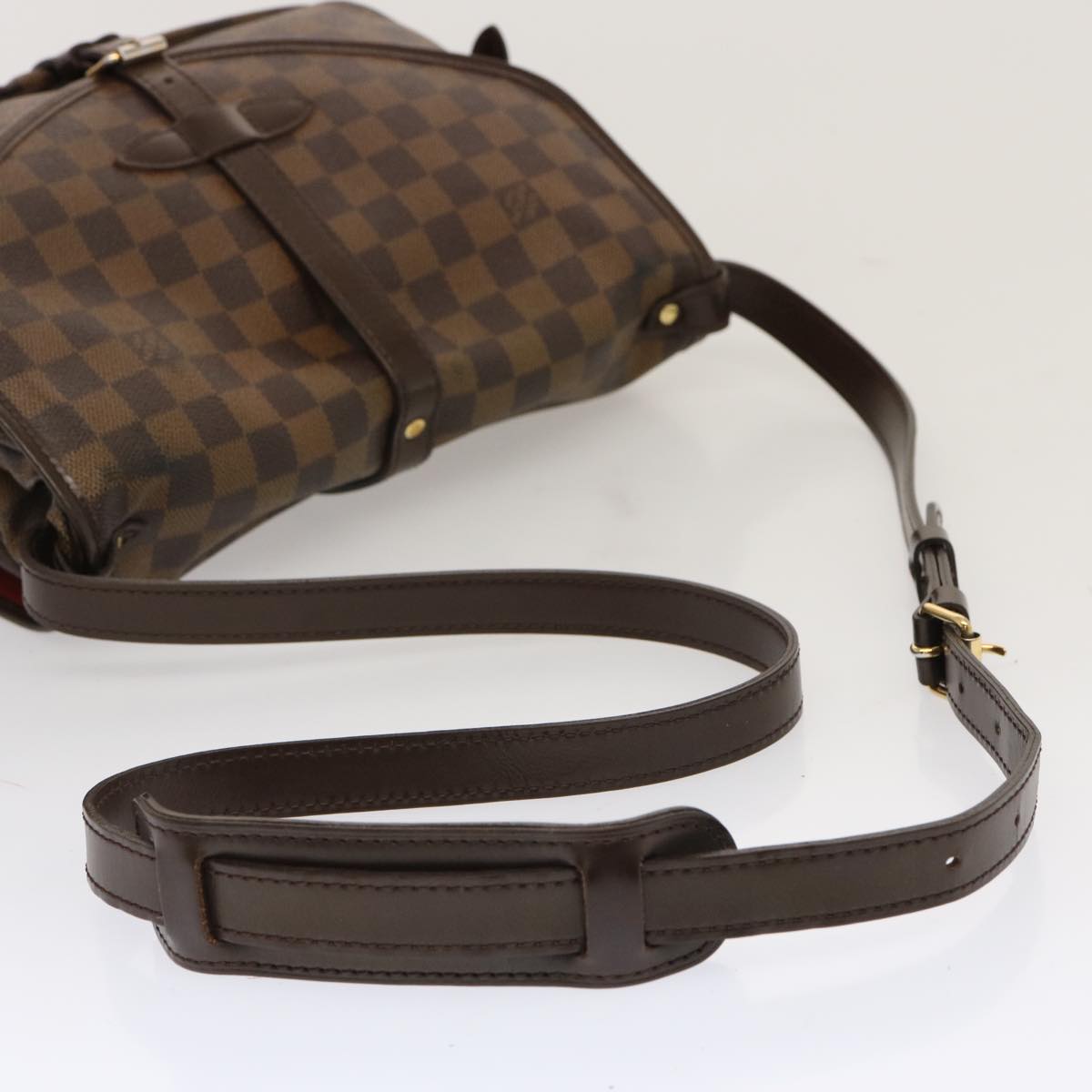 LOUIS VUITTON Damier Ebene Saumur 30 Shoulder Bag N48081 LV Auth ar11752