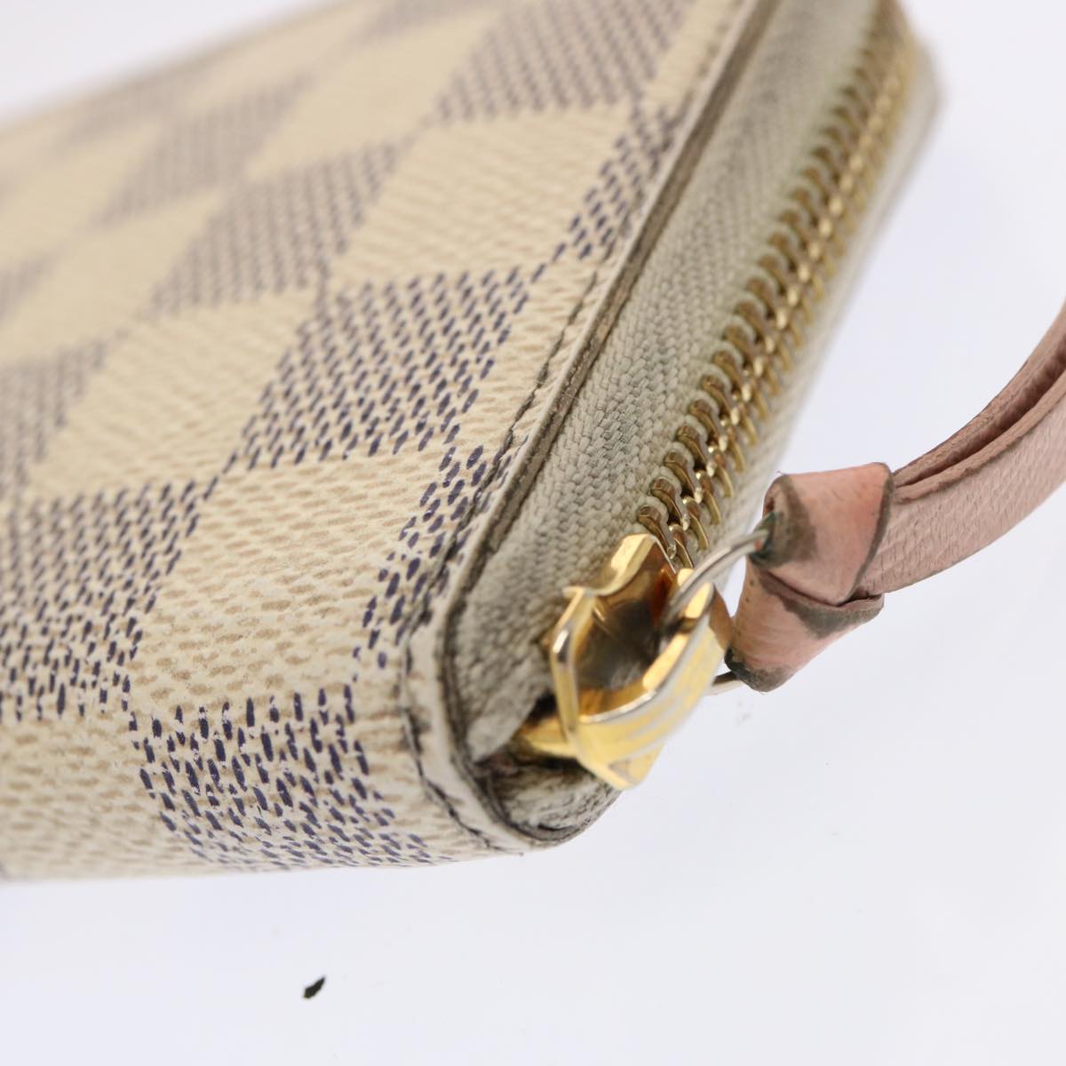 LOUIS VUITTON Damier Azur Portefeuille Clemence Long Wallet N61264 Auth ar11756