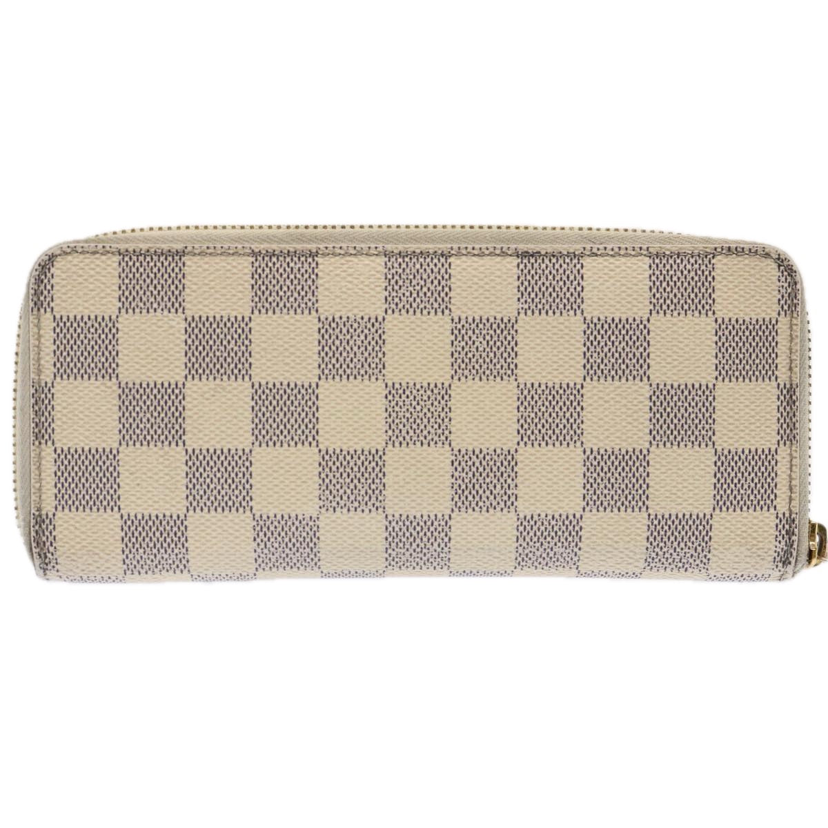 LOUIS VUITTON Damier Azur Portefeuille Clemence Long Wallet N61264 Auth ar11756 - 0