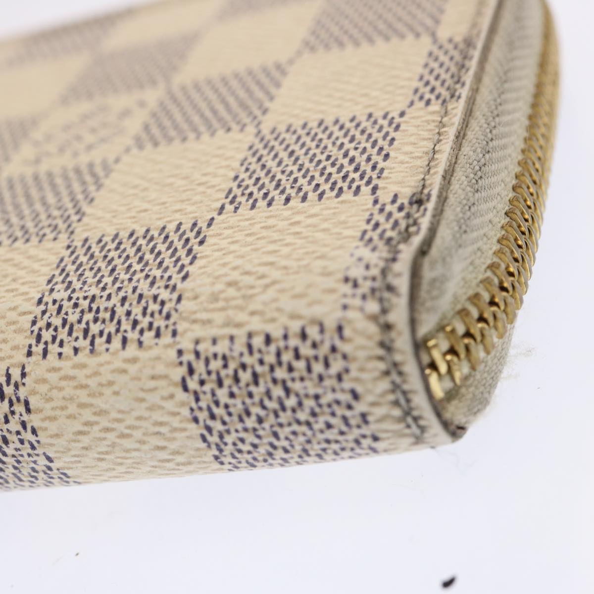 LOUIS VUITTON Damier Azur Portefeuille Clemence Long Wallet N61264 Auth ar11756