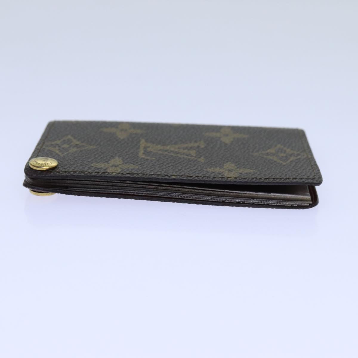 LOUIS VUITTON Monogram Porte Cartes Credit Pression Case M60937 LV Auth ar11758