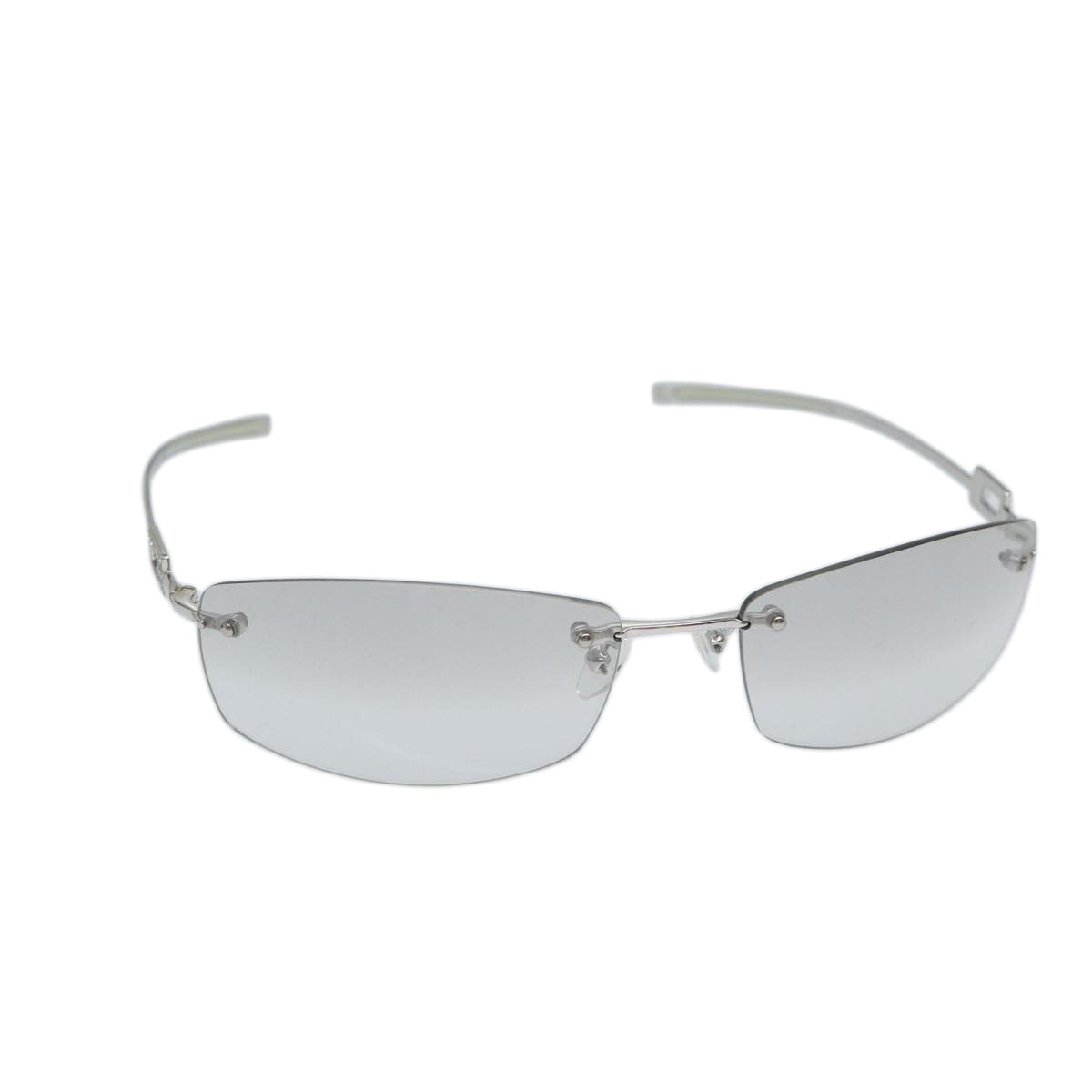 GUCCI Sunglasses Silver Auth ar11760