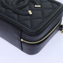 CHANEL Chain CC Figly Mini Shoulder Bag Calf Skin Black A84452 CC Auth ar11762SAV-15