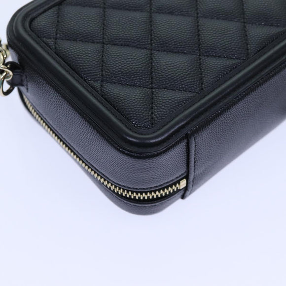 CHANEL Chain CC Figly Mini Bag Caviar Skin Black A84452 CC Auth ar11762AV