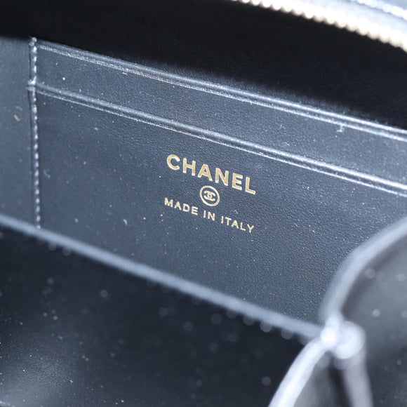 CHANEL Chain CC Figly Mini Shoulder Bag Calf Skin Black A84452 CC Auth ar11762SAV