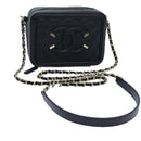 CHANEL Chain CC Figly Mini Shoulder Bag Calf Skin Black A84452 CC Auth ar11762SAV-1