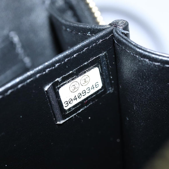 CHANEL Chain CC Figly Mini Shoulder Bag Calf Skin Black A84452 CC Auth ar11762SAV