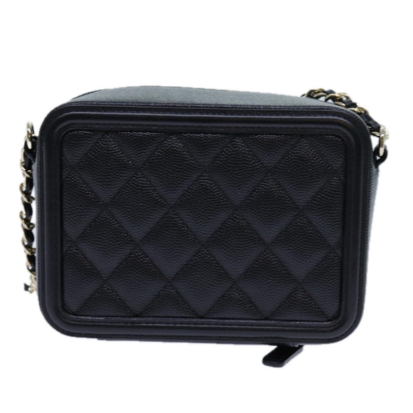 CHANEL Chain CC Figly Mini Bag Caviar Skin Black A84452 CC Auth ar11762AV