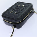 CHANEL Chain CC Figly Mini Shoulder Bag Calf Skin Black A84452 CC Auth ar11762SAV-6