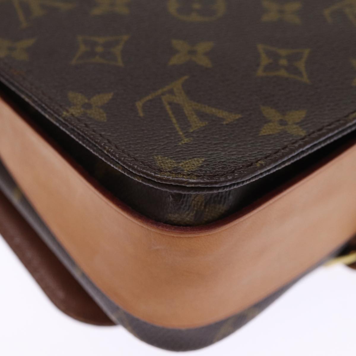 LOUIS VUITTON Monogram Cartouchiere MM Shoulder Bag M51253 LV Auth ar11779B