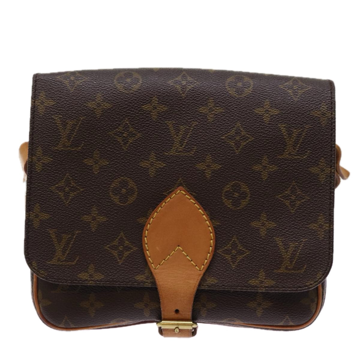 LOUIS VUITTON Monogram Cartouchiere MM Shoulder Bag M51253 LV Auth ar11779B