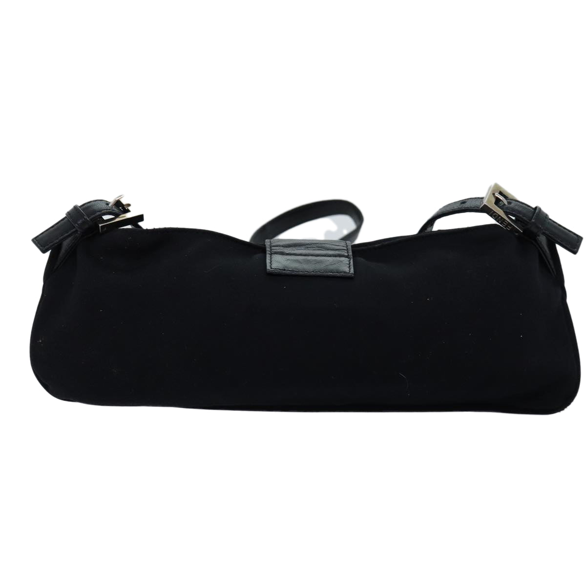 FENDI Mamma Baguette Shoulder Bag Nylon Black Auth ar11787B - 0