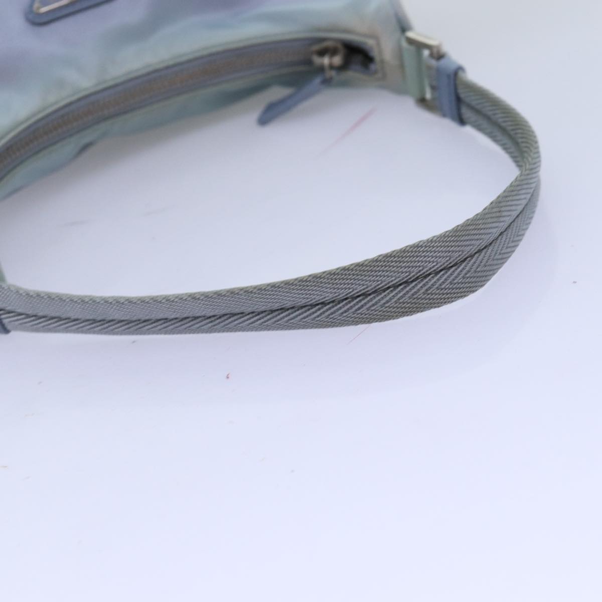 PRADA Hand Bag Nylon Blue Auth ar11814B