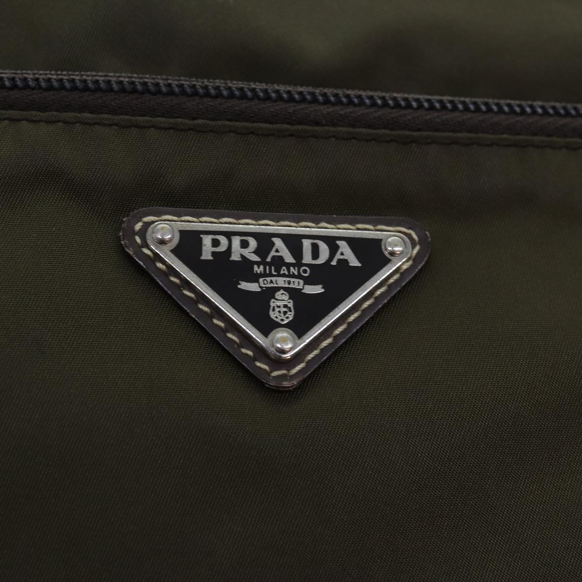 PRADA Shoulder Bag Nylon Green Auth ar11816B