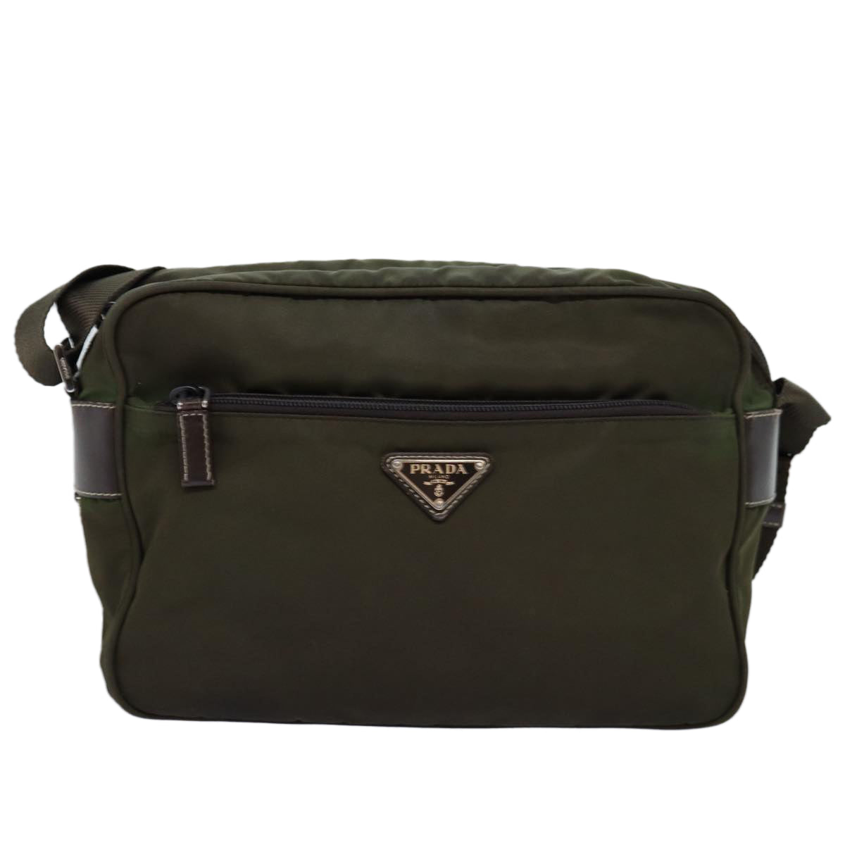 PRADA Shoulder Bag Nylon Green Auth ar11816B