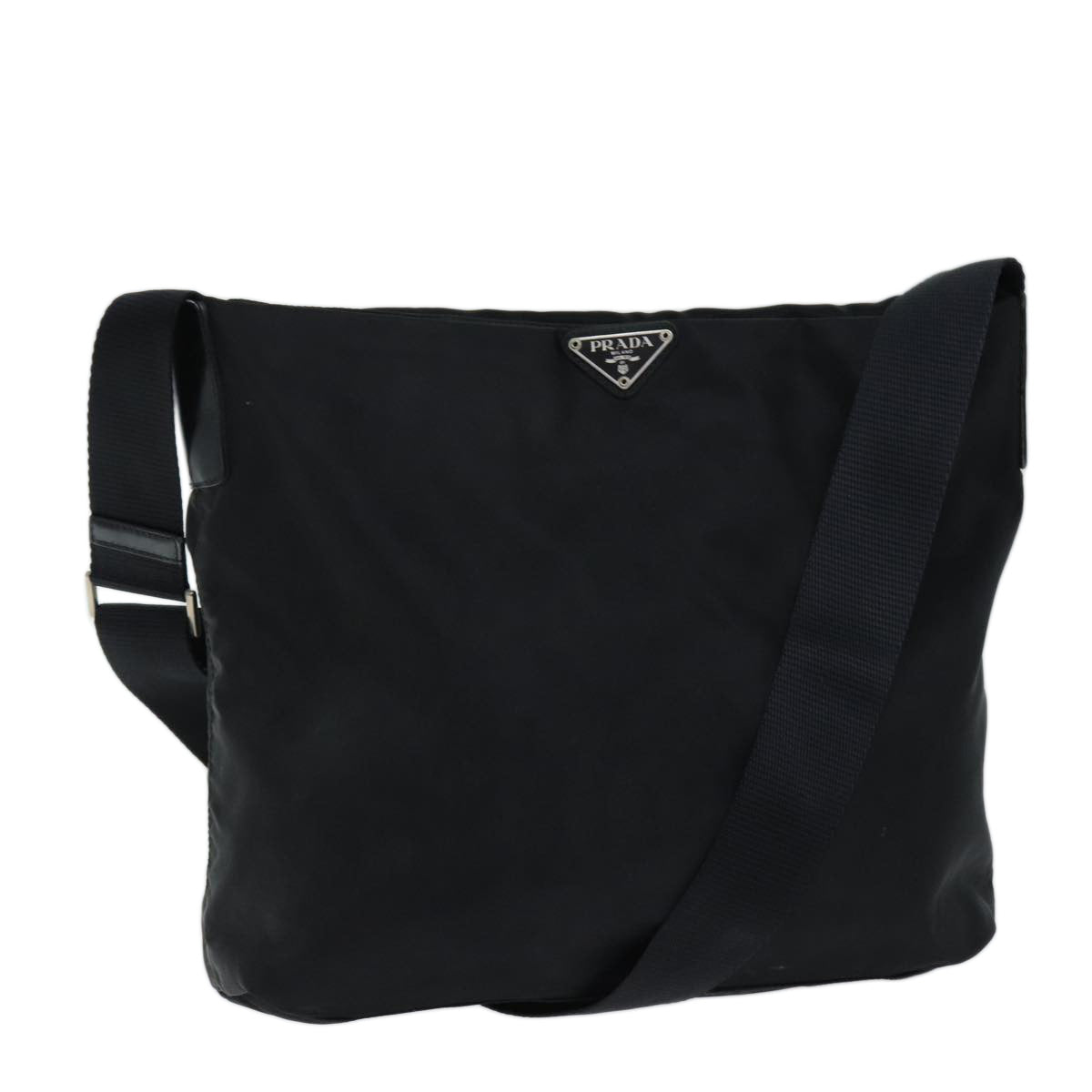 PRADA Shoulder Bag Nylon Black Auth ar11819