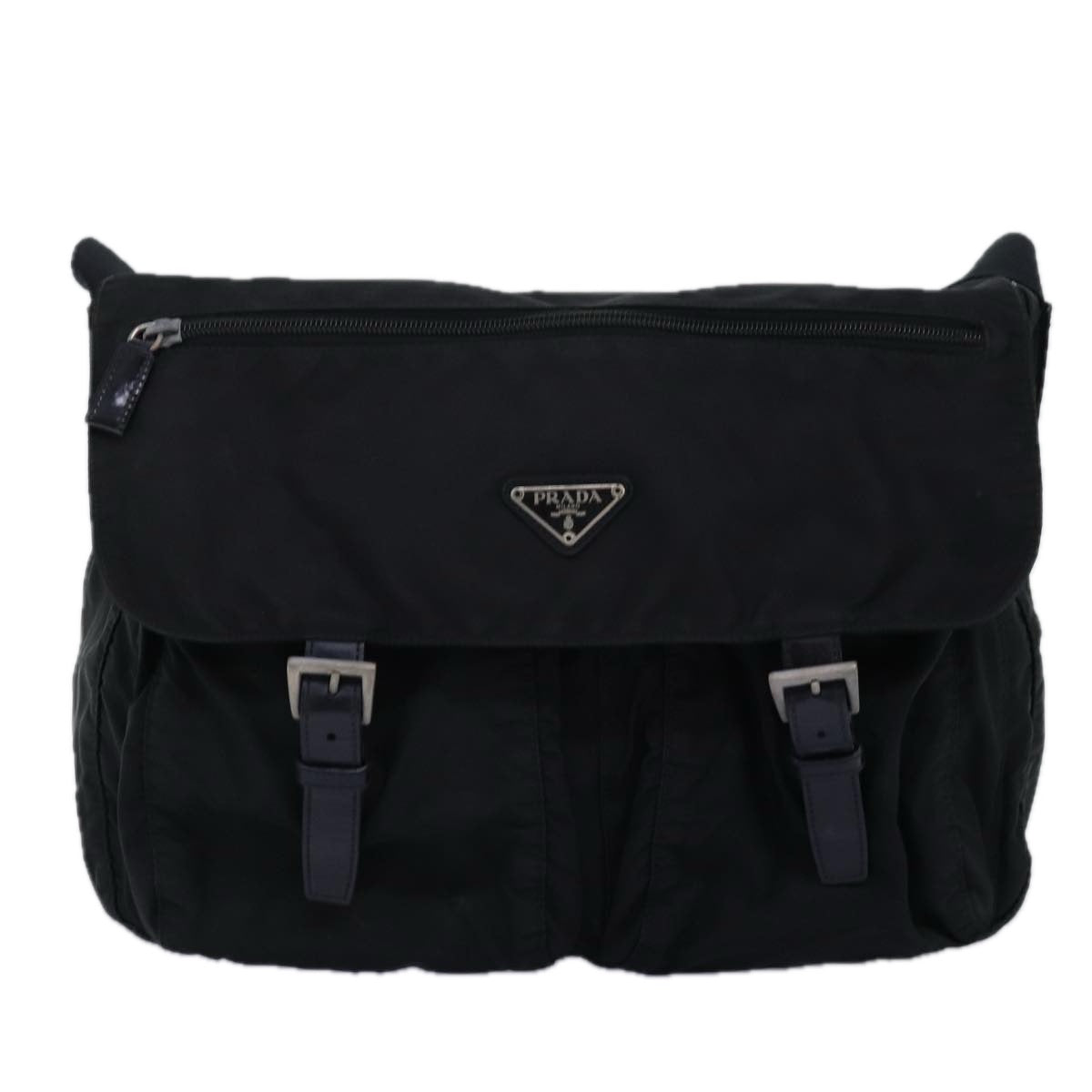 PRADA Shoulder Bag Nylon Black Auth ar11822