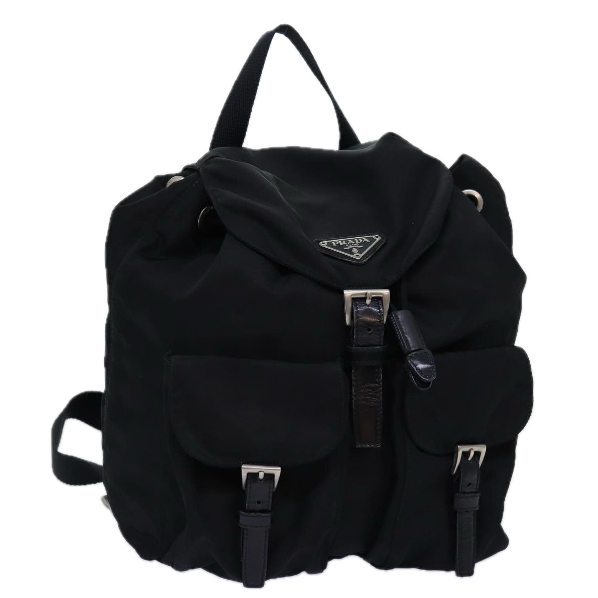 PRADA Backpack Nylon Black Auth ar11823