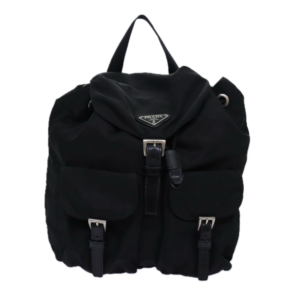 PRADA Backpack Nylon Black Auth ar11823