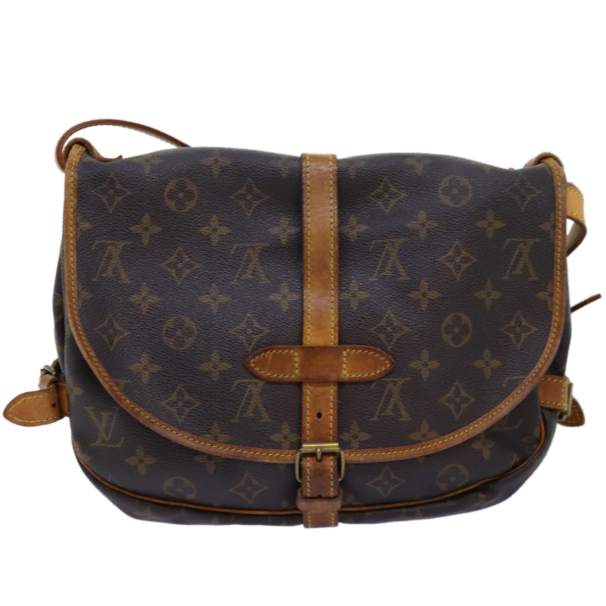 LOUIS VUITTON Monogram Saumur 30 Shoulder Bag M42256 LV Auth ar11831 - 0