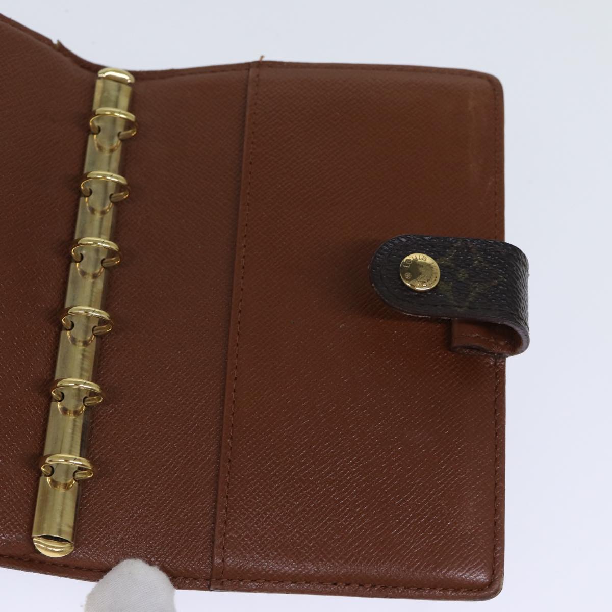 LOUIS VUITTON Monogram Agenda PM Day Planner Cover R20005 LV Auth ar11837