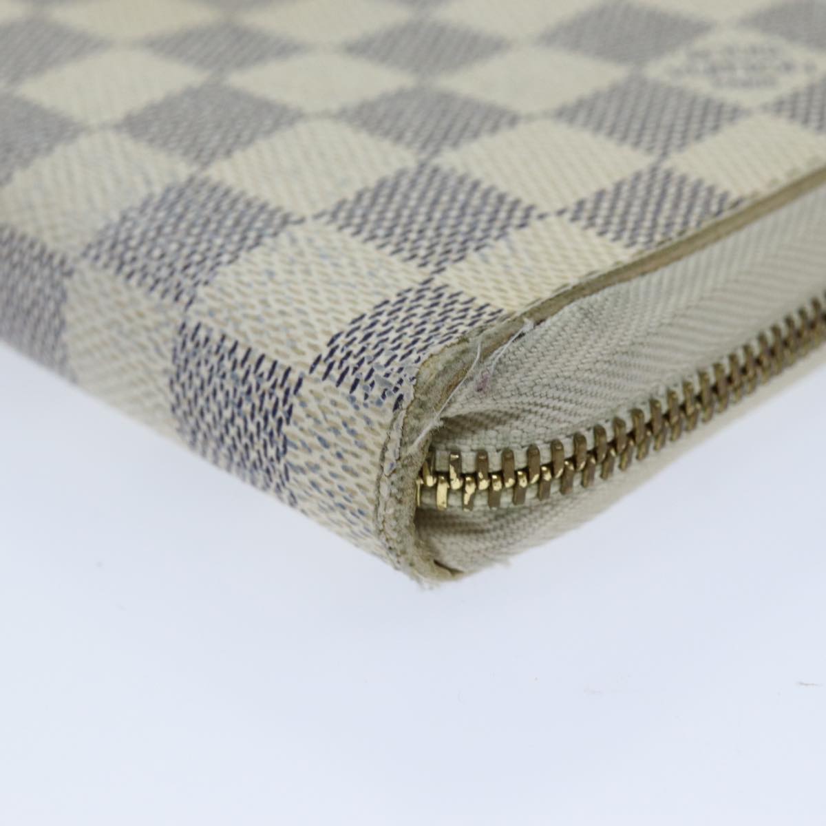 LOUIS VUITTON Damier Azur Zippy Organizer Long Wallet N60012 LV Auth ar11838