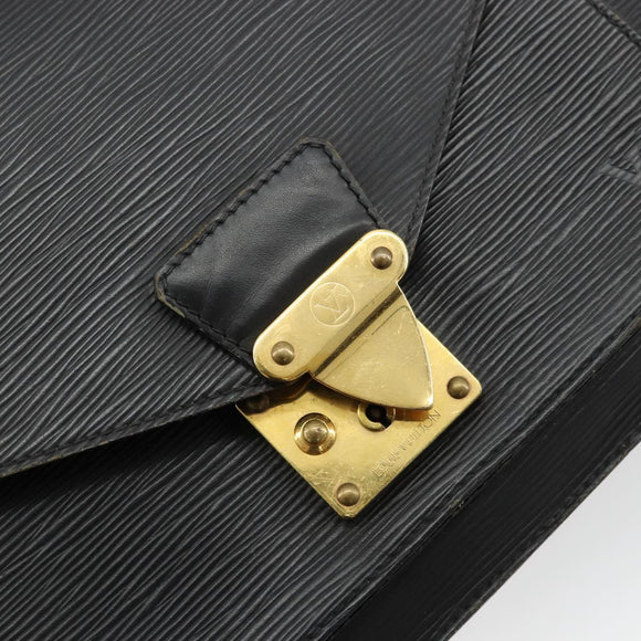 LOUIS VUITTON Epi Monceau 28 Hand Bag Black M52122 LV Auth ar11841