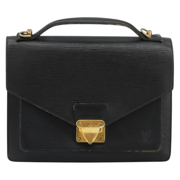 LOUIS VUITTON Epi Monceau 28 Hand Bag Black M52122 LV Auth ar11841