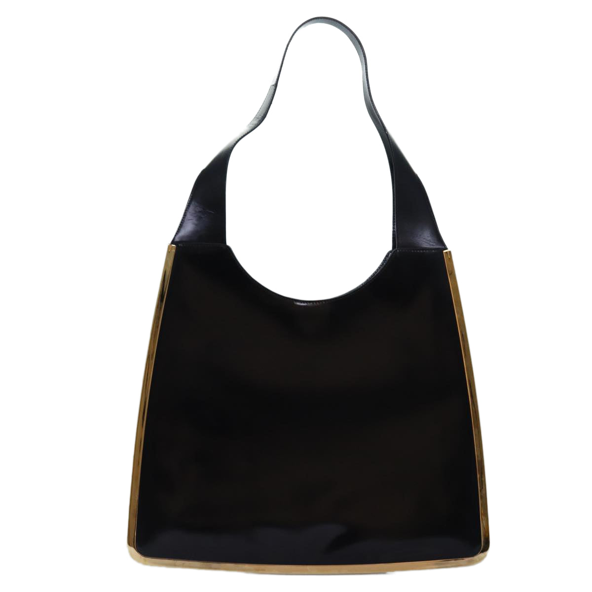 GUCCI Shoulder Bag patent Black 002 2046 0447 Auth ar11845 - 0