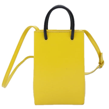 BALENCIAGA Phone Folder The Simpsons Bag Leather 2way Yellow 593826 Auth ar11851V - 0