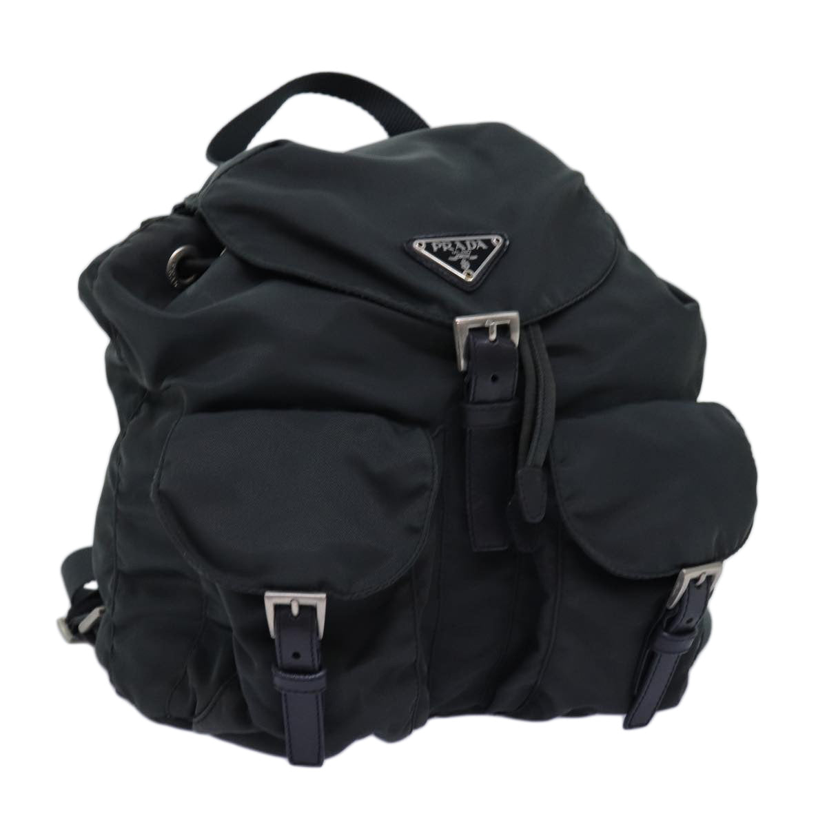 PRADA Backpack Nylon Green Auth ar11863