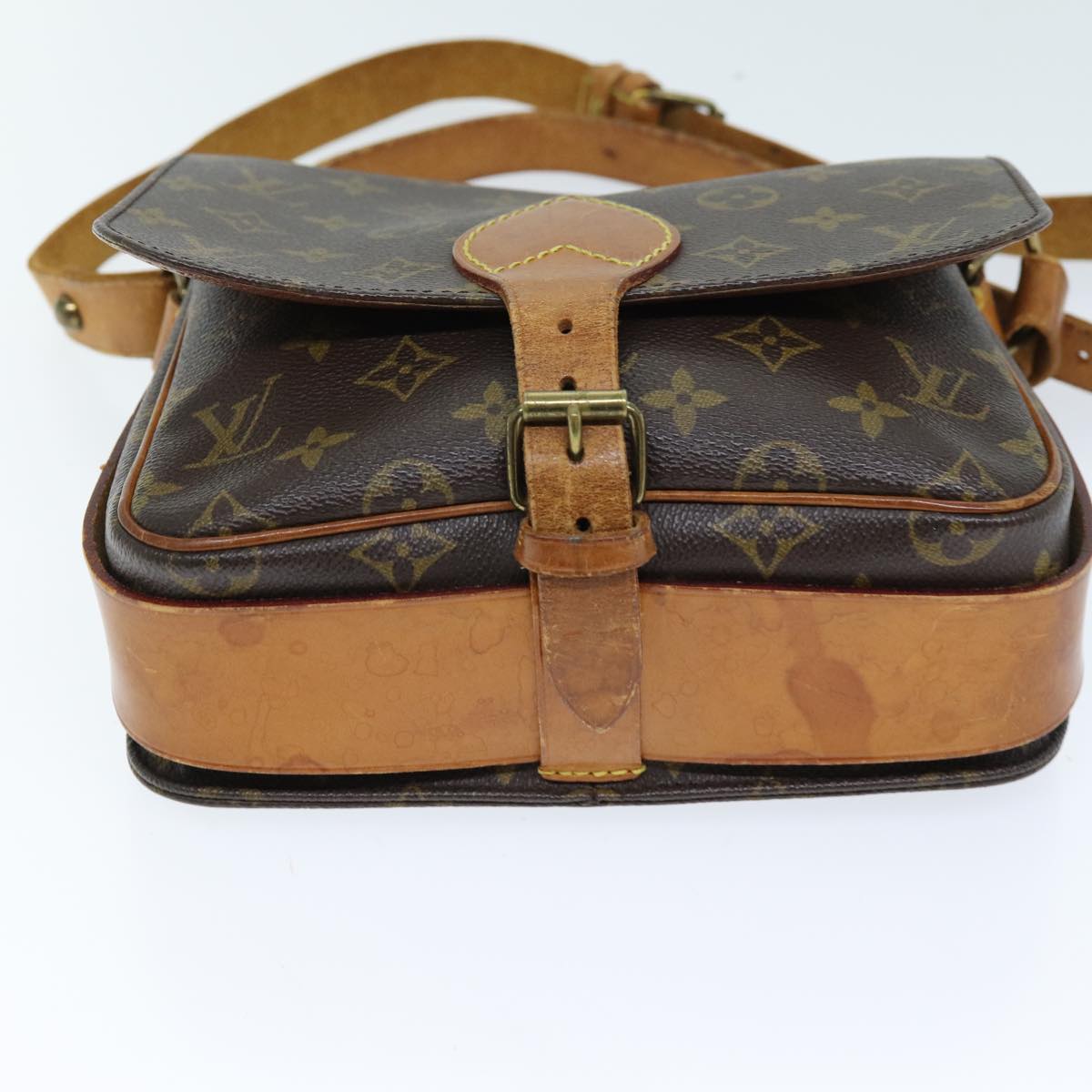 LOUIS VUITTON Monogram Cartouchiere MM Shoulder Bag M51253 LV Auth ar11865