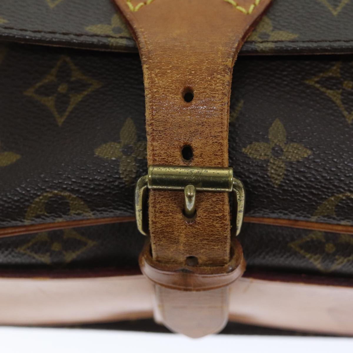 LOUIS VUITTON Monogram Cartouchiere MM Shoulder Bag M51253 LV Auth ar11865