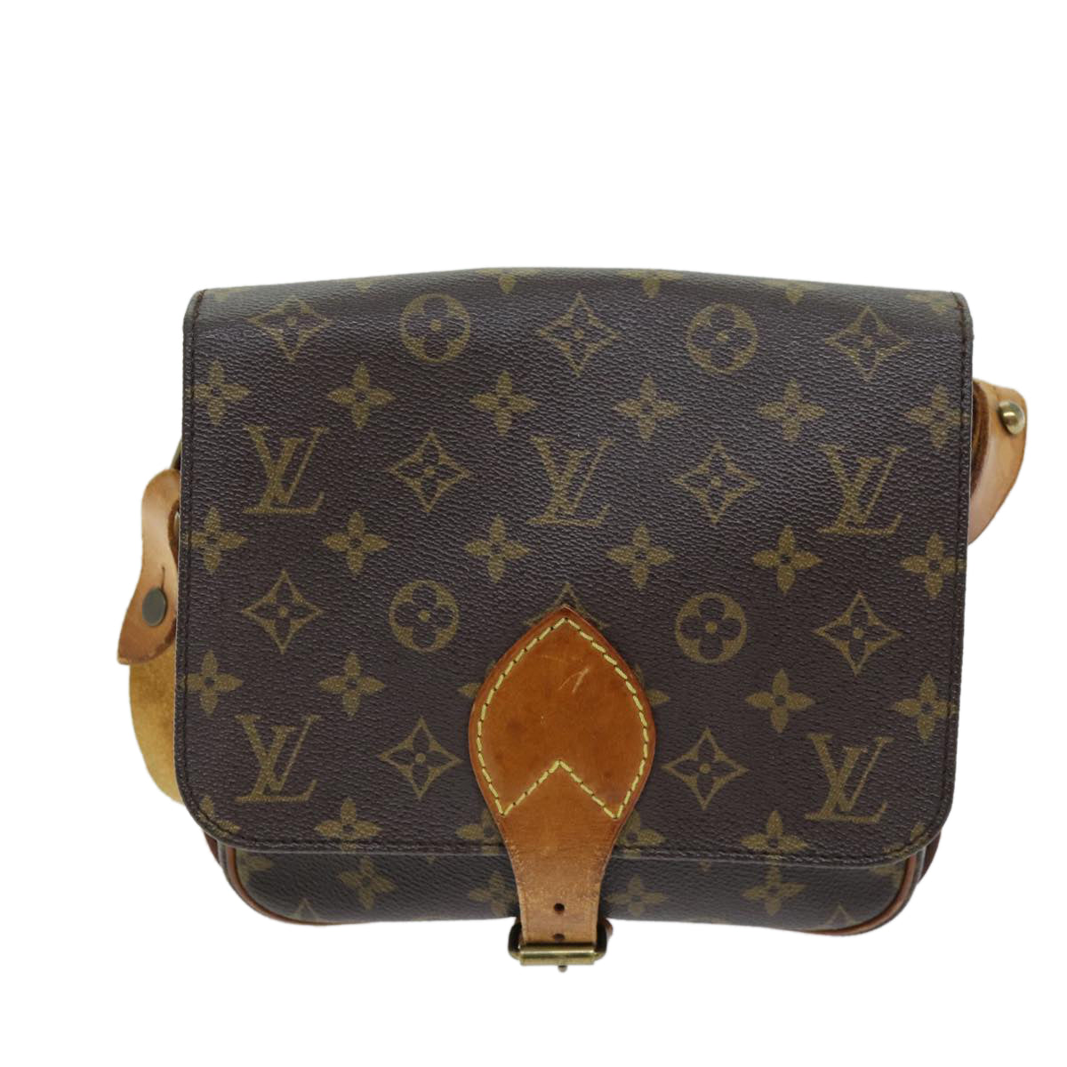 LOUIS VUITTON Monogram Cartouchiere MM Shoulder Bag M51253 LV Auth ar11865