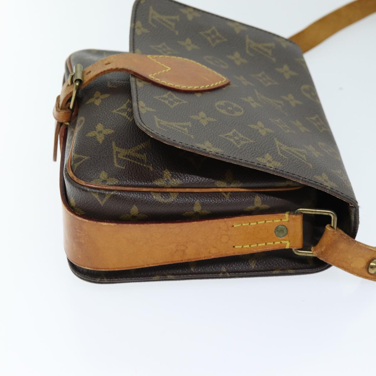 LOUIS VUITTON Monogram Cartouchiere MM Shoulder Bag M51253 LV Auth ar11865