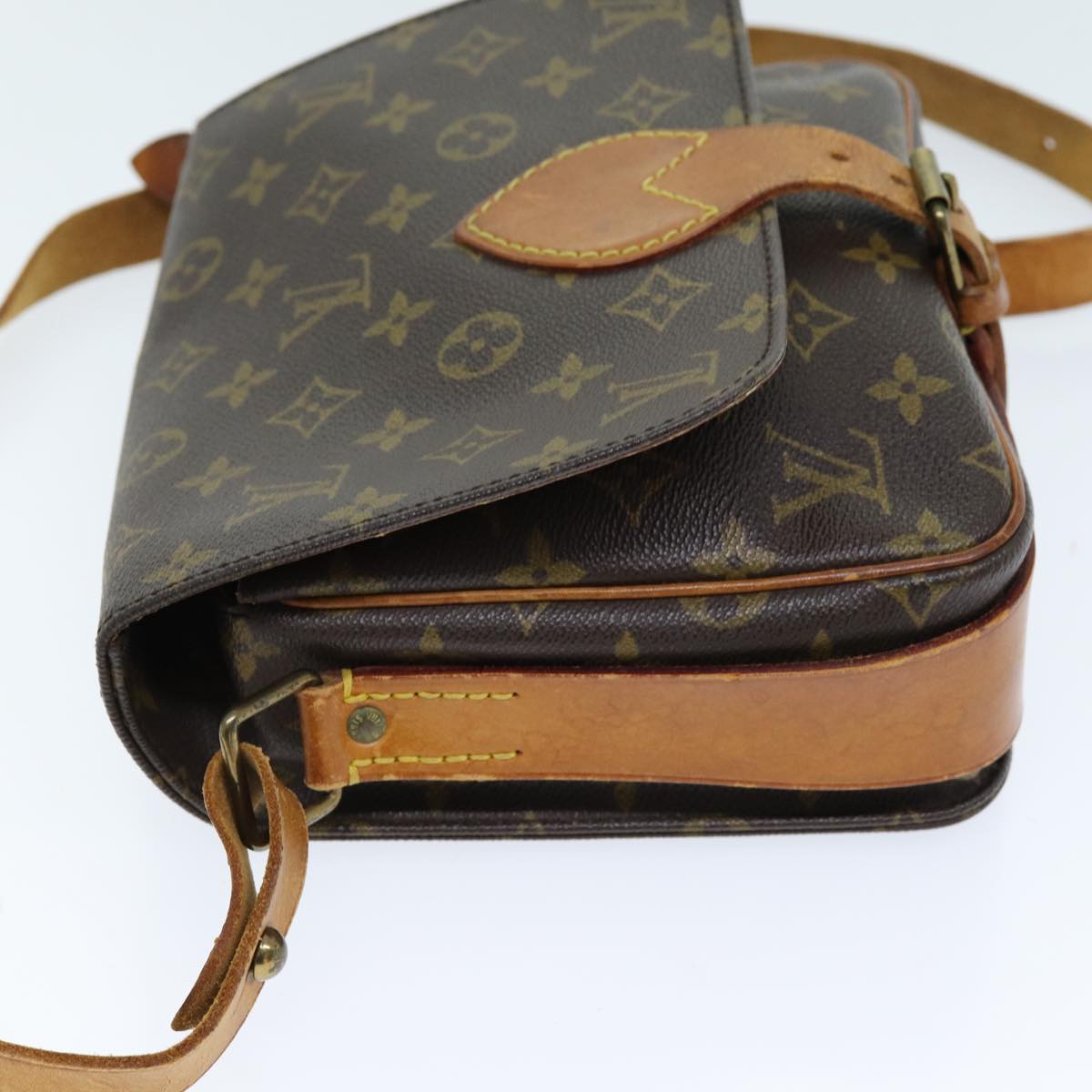 LOUIS VUITTON Monogram Cartouchiere MM Shoulder Bag M51253 LV Auth ar11865