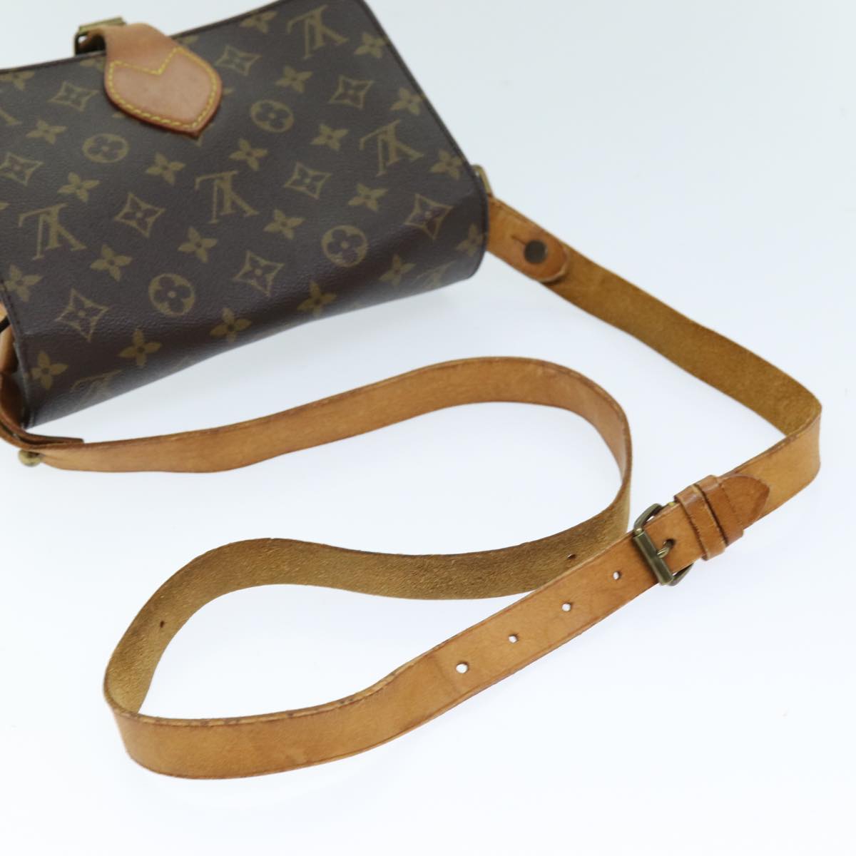 LOUIS VUITTON Monogram Cartouchiere MM Shoulder Bag M51253 LV Auth ar11865