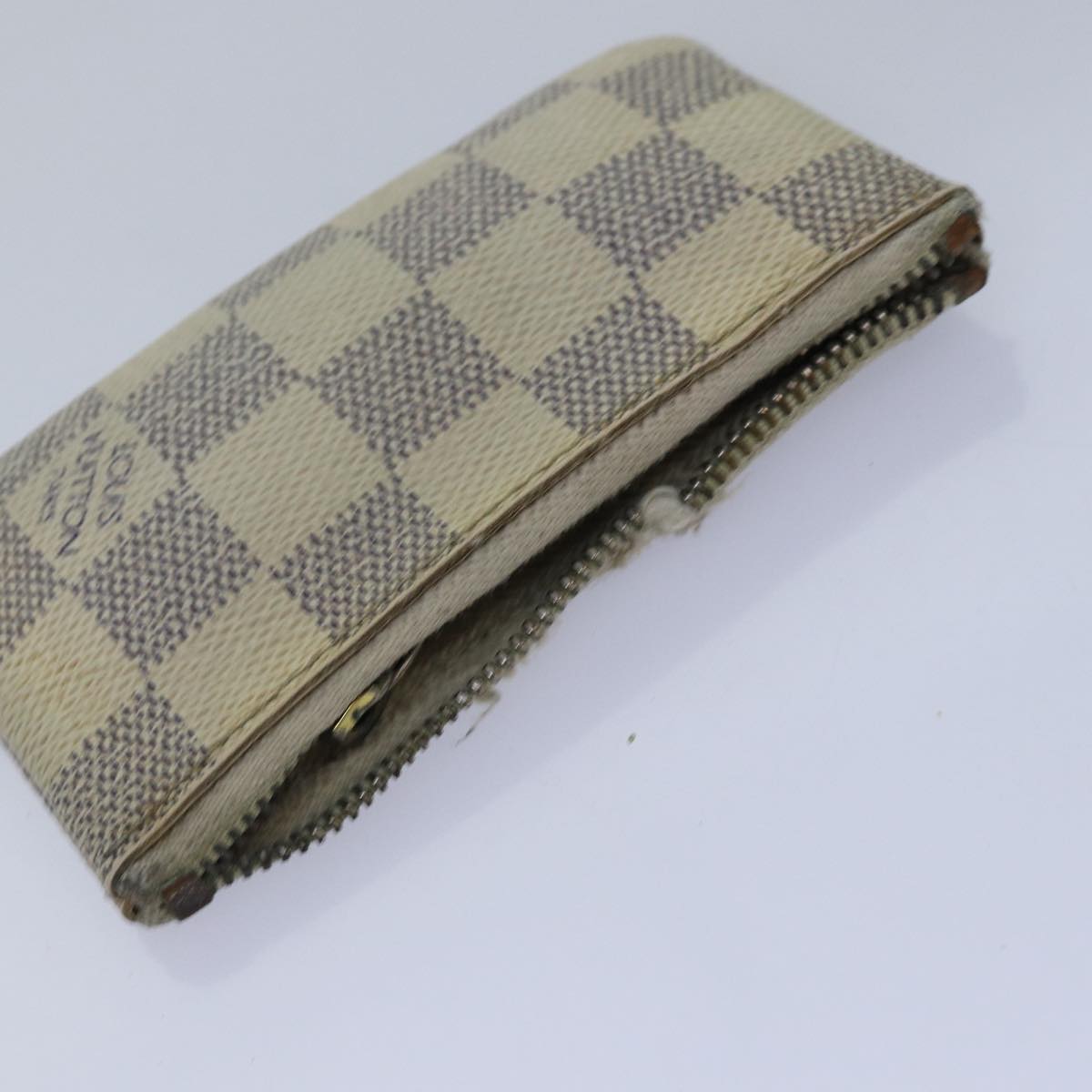 LOUIS VUITTON Damier Azur Coin Purse Wallet 4Set LV Auth ar11891