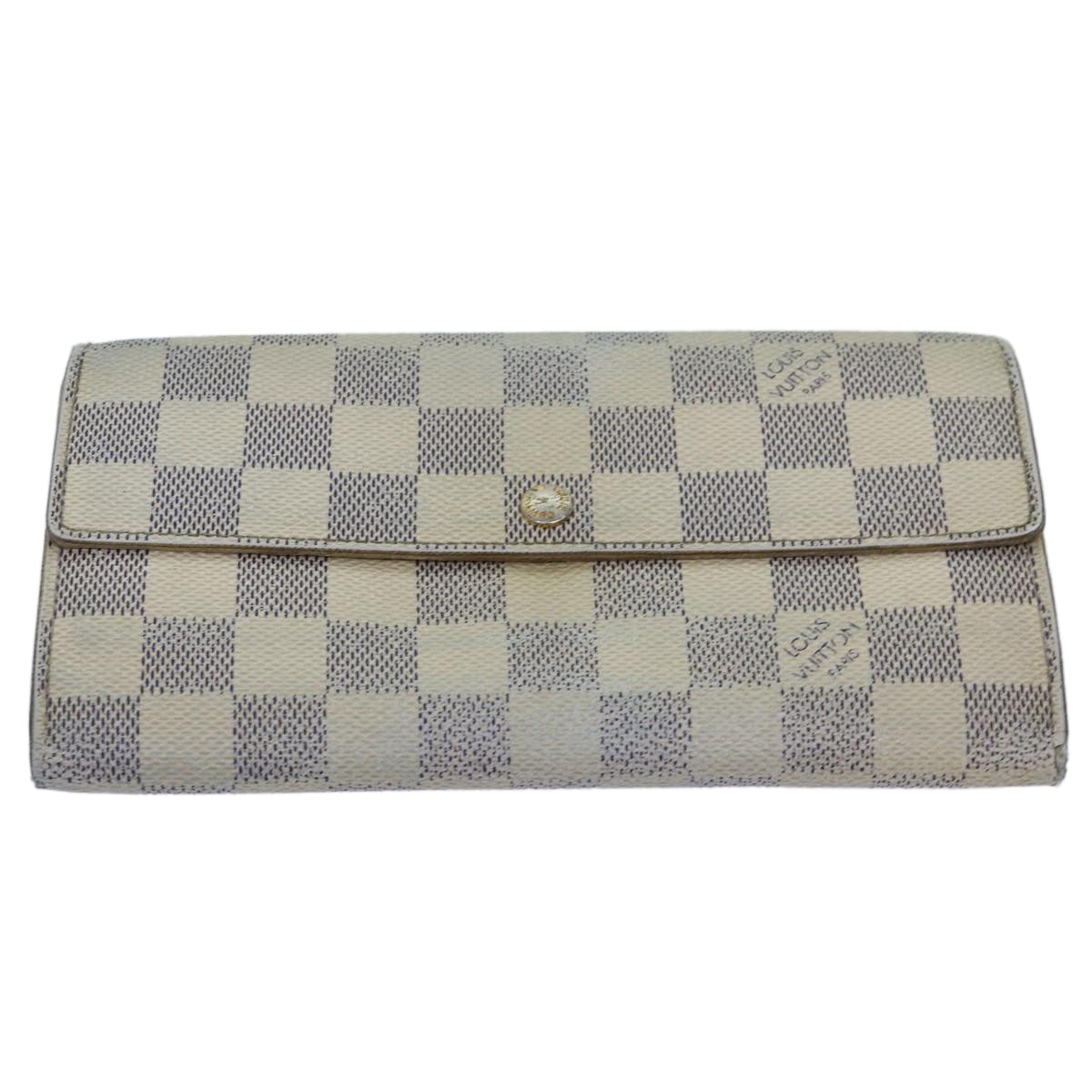 LOUIS VUITTON Damier Azur Coin Purse Wallet 4Set LV Auth ar11891 - 0