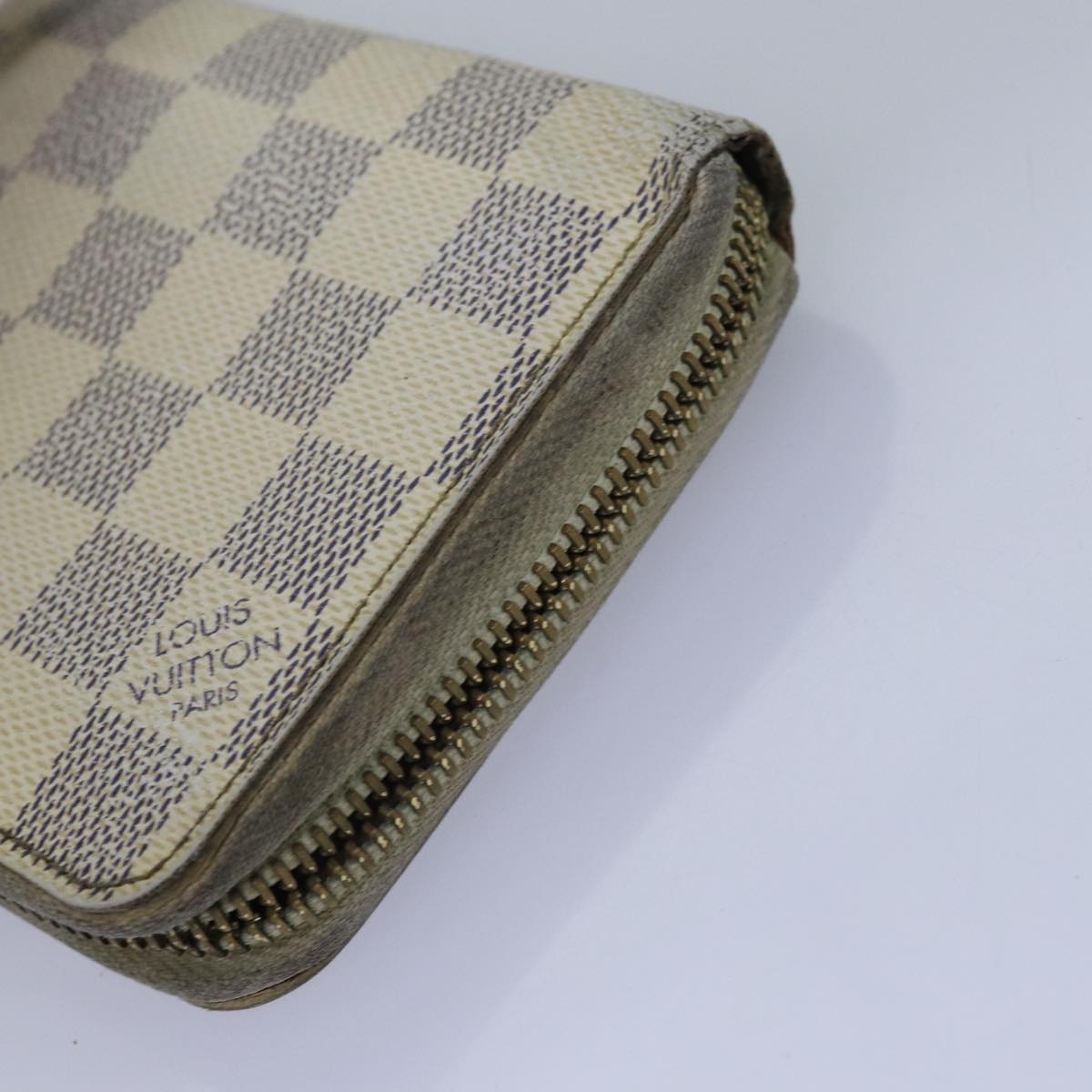 LOUIS VUITTON Damier Azur Coin Purse Wallet 4Set LV Auth ar11891