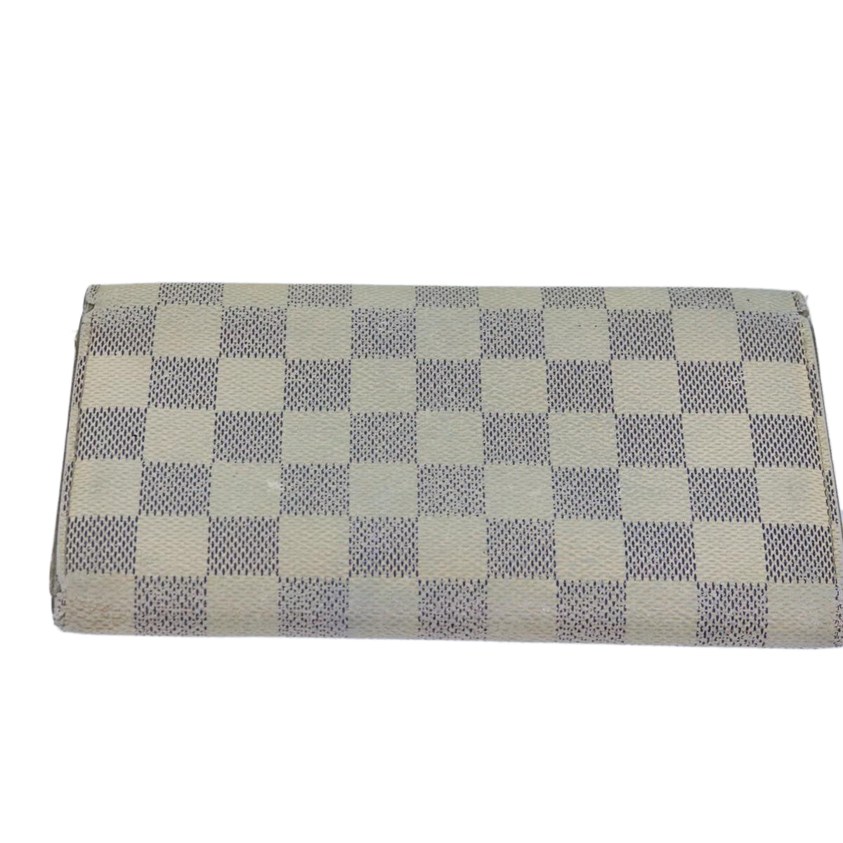 LOUIS VUITTON Damier Azur Coin Purse Wallet 4Set LV Auth ar11891