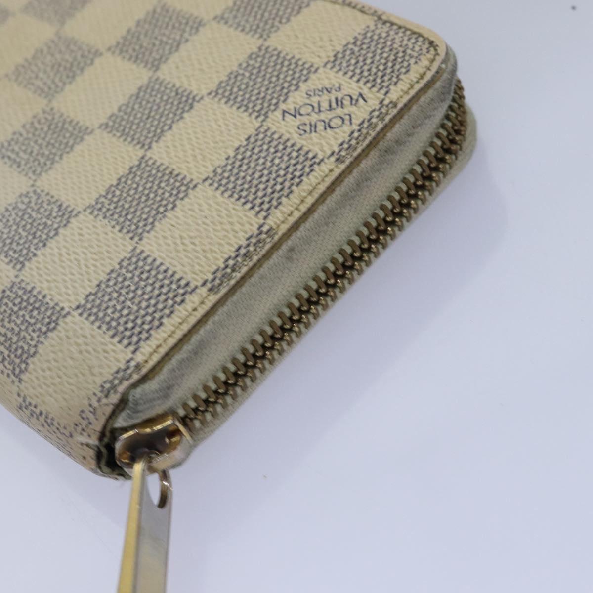 LOUIS VUITTON Damier Azur Coin Purse Wallet 4Set LV Auth ar11891