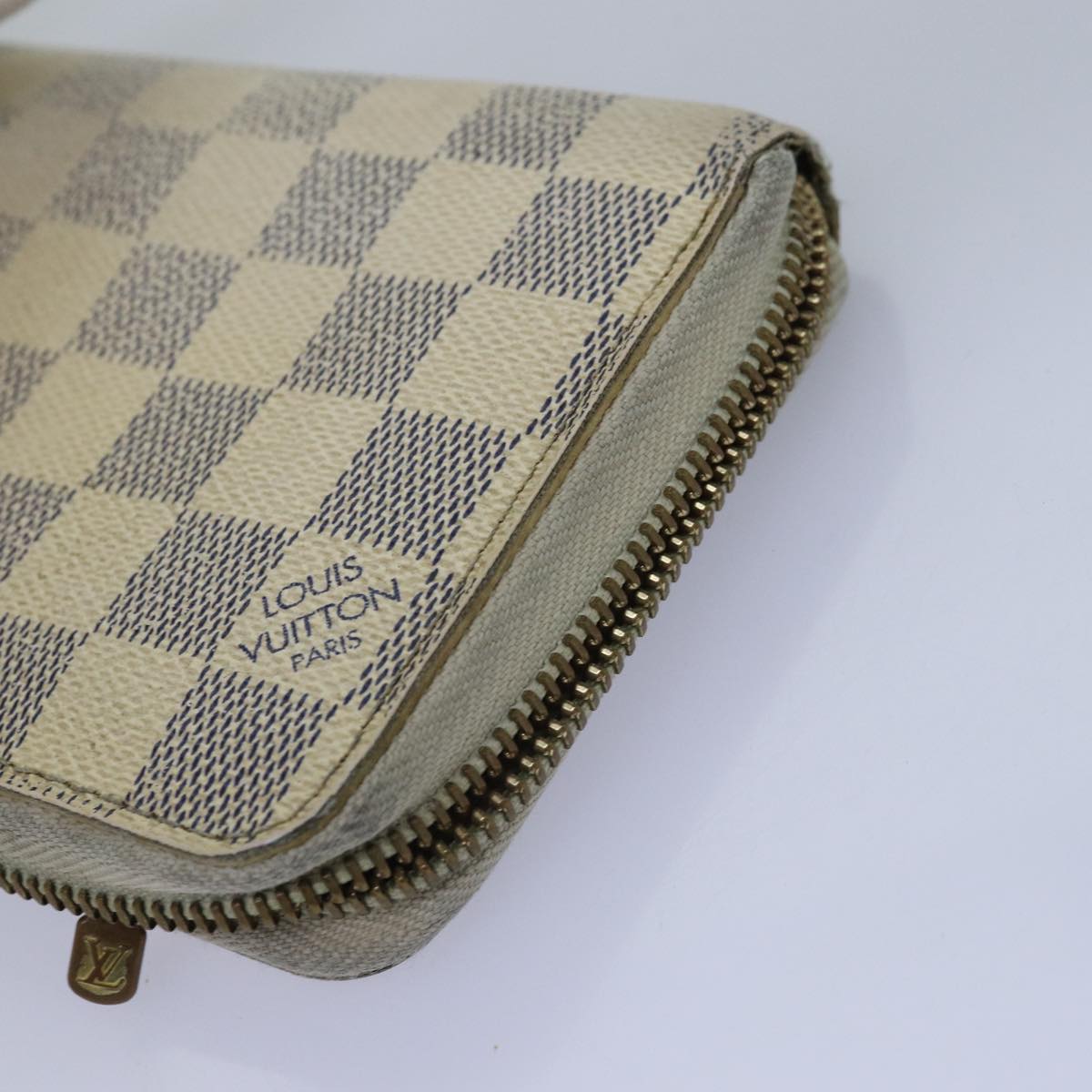 LOUIS VUITTON Damier Azur Coin Purse Wallet 4Set LV Auth ar11891