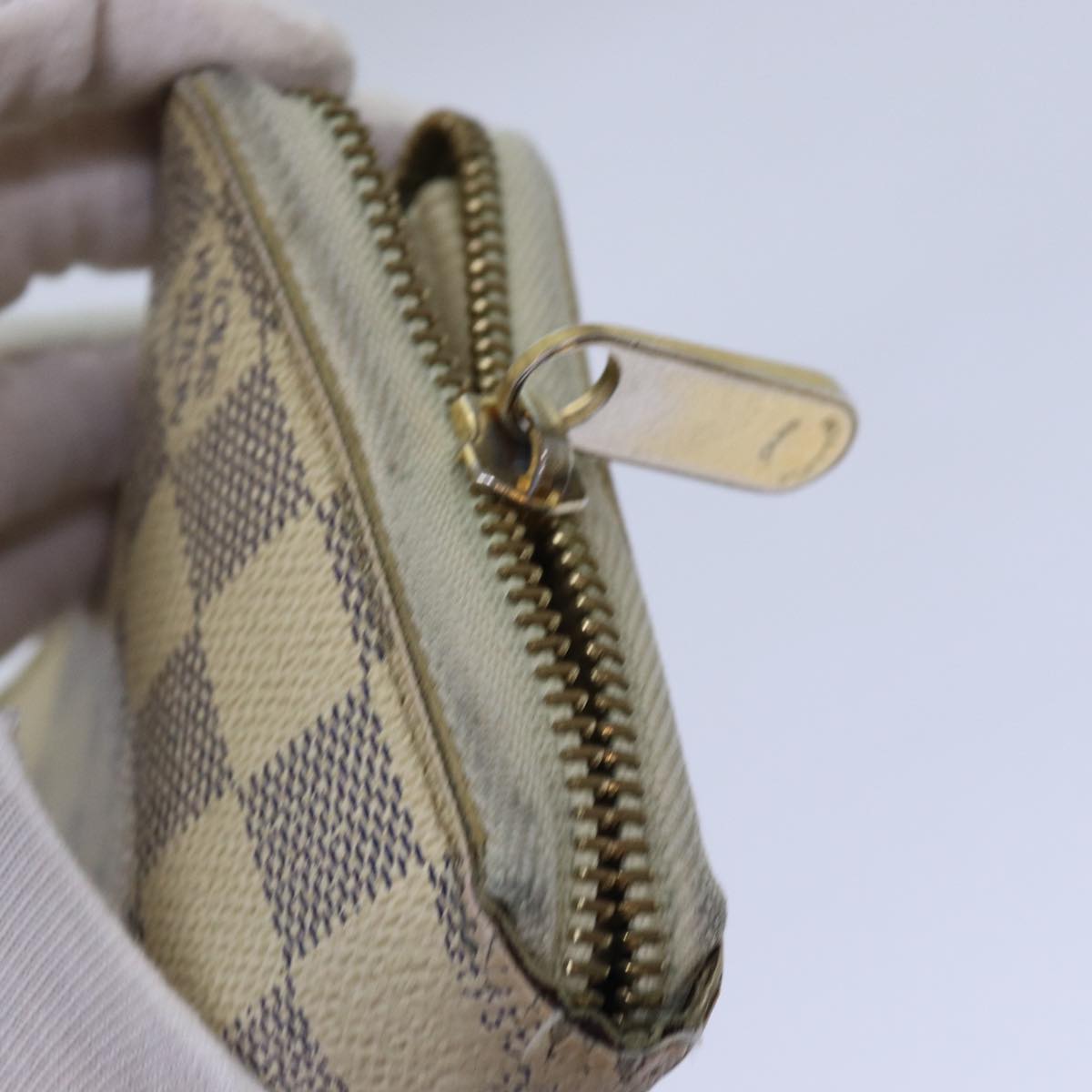 LOUIS VUITTON Damier Azur Coin Purse Wallet 4Set LV Auth ar11891