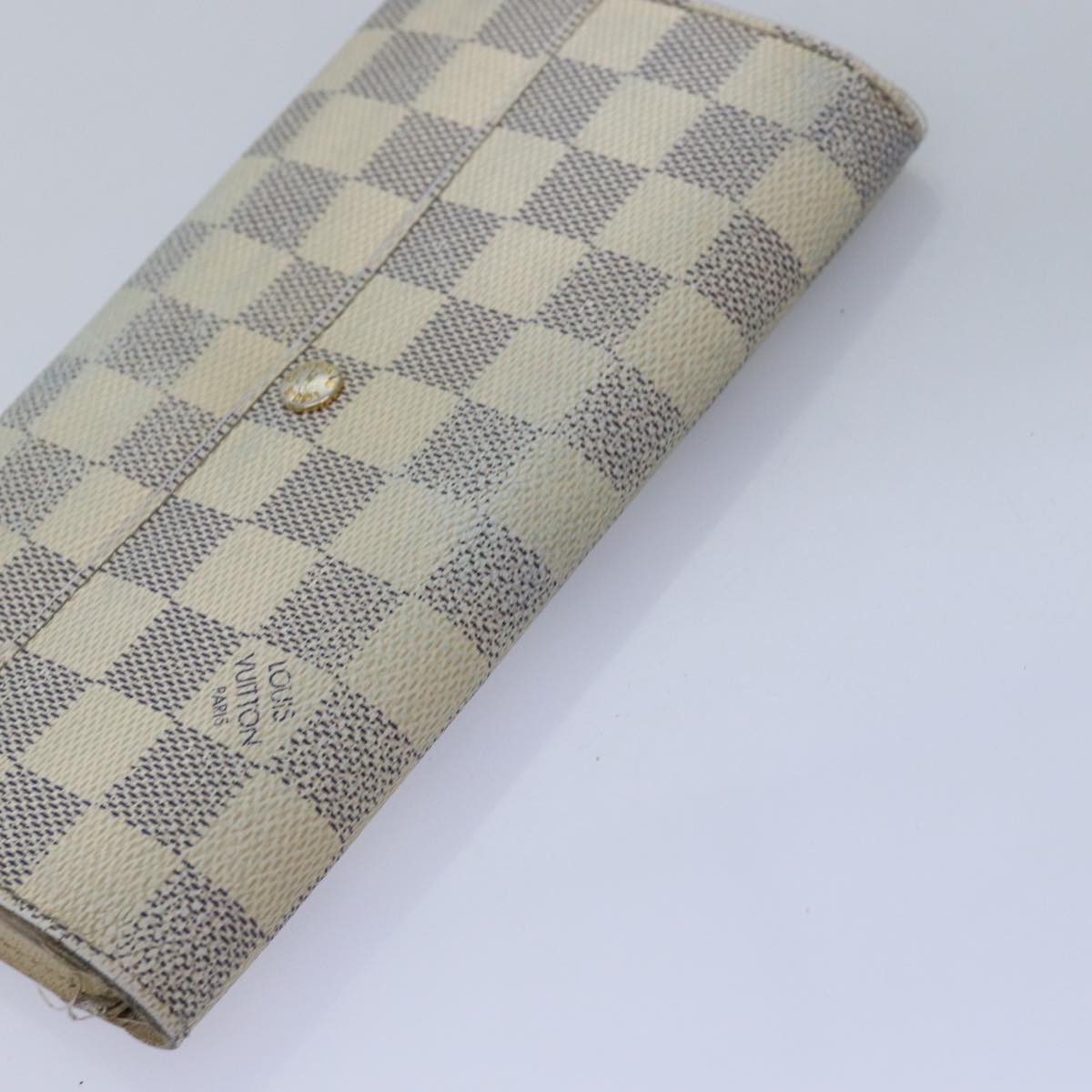 LOUIS VUITTON Damier Azur Coin Purse Wallet 4Set LV Auth ar11891