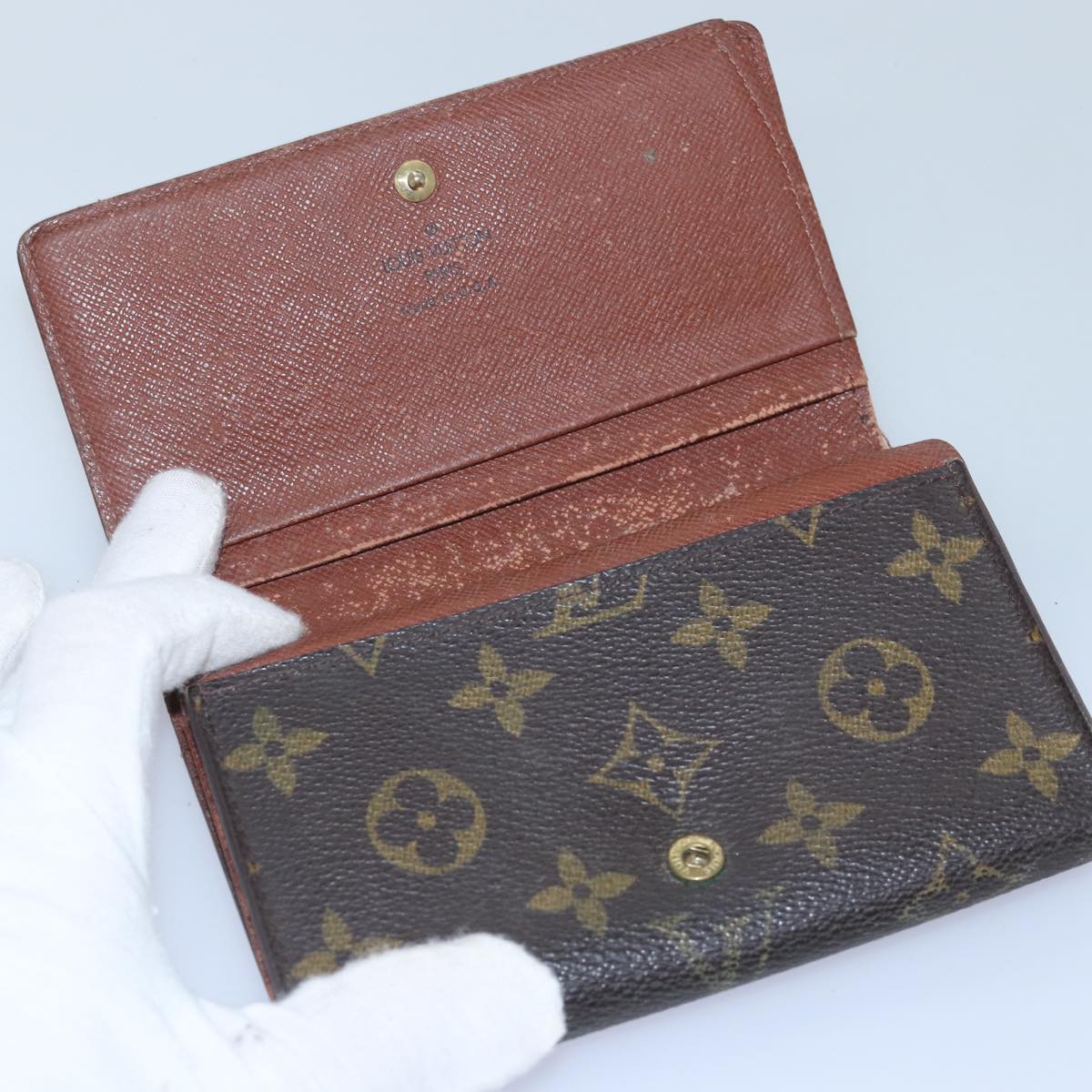 LOUIS VUITTON Monogram Damier Ebene Wallet 8Set LV Auth ar11896