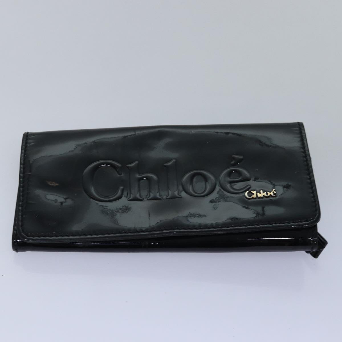 Chloe Wallet Leather 7Set Black Pink beige Auth ar11900