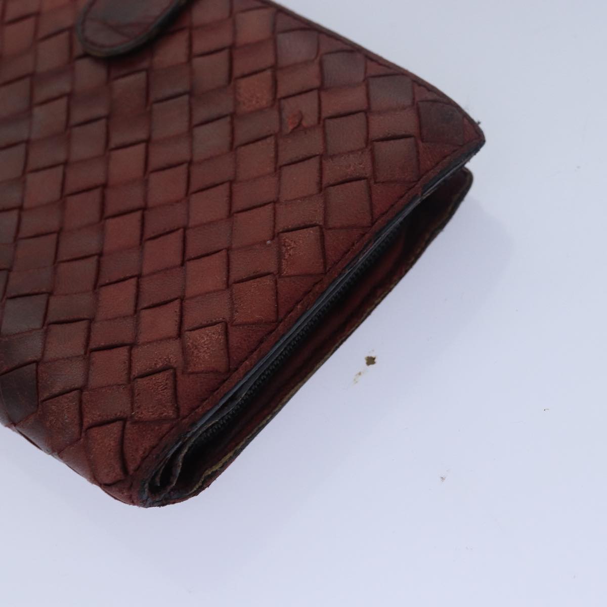 BOTTEGA VENETA INTRECCIATO Wallet Leather 5Set Black Red beige Auth ar11901